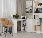 Hoekbureau nice wit rechts 3 lades
