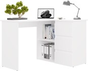 Hoekbureau nice wit rechts 3 lades