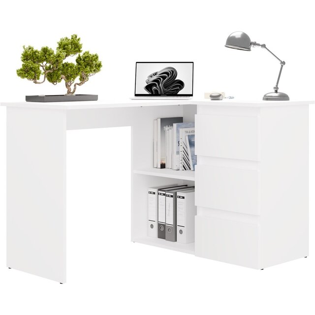 Hoekbureau nice wit rechts 3 lades