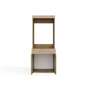 Wasmachine en wasdroger kast met lade eiken  set 2 stuks
