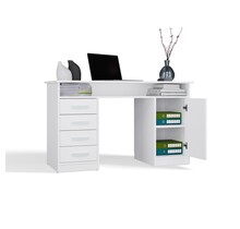 Bureau ADA Wit 125 cm 4 lades