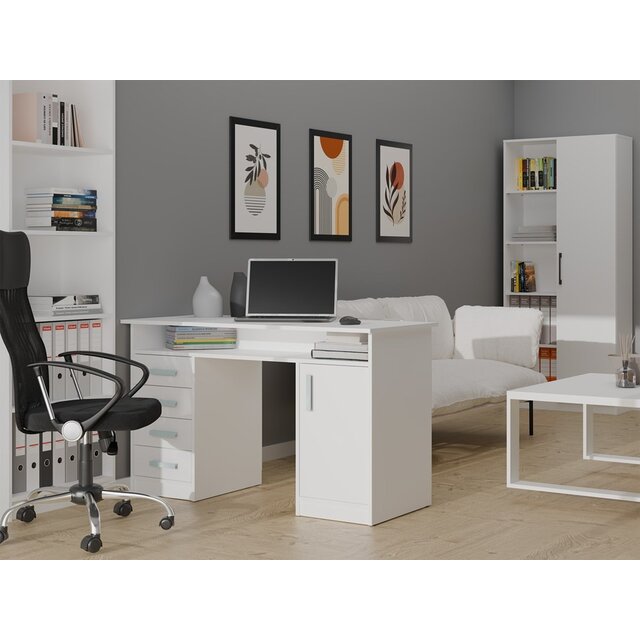 Bureau ADA Wit 125 cm 4 lades