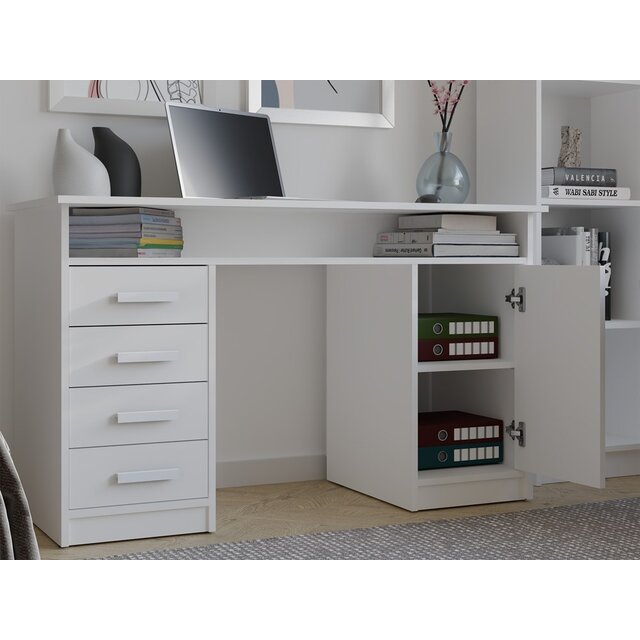 Bureau ADA Wit 125 cm 4 lades