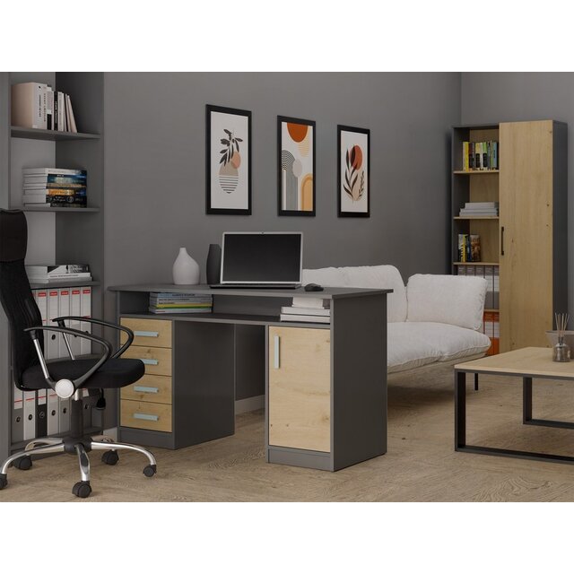 Bureau ADA Antraciet  Eiken 125 CM