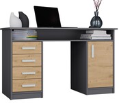 Bureau ADA Antraciet  Eiken 125 CM