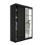 Maxy-shop Schuifdeurkast  met spiegel  lamaro 200 cm zwart