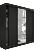Schuifdeurkast  met spiegel  lamaro 250 cm zwart