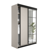 Schuifdeurkast  met spiegel  lamaro 200 cm  Crème