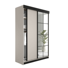 Kledingkast Lamaro 200 cm  met spiegel  Crème