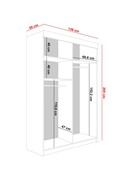 Schuifdeurkast  met spiegel  lamaro 138 cm Crème