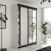 Schuifdeurkast  met spiegel  lamaro 138 cm Crème