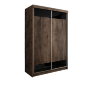 Schuifdeurkast donker eiken zwart 150 cm