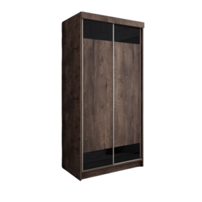 Kledingkast  eiken zwart 100 cm