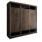 Kledingkast donker eiken zwart 250 cm