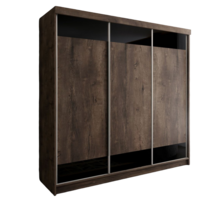 Kledingkast donker eiken zwart 250 cm