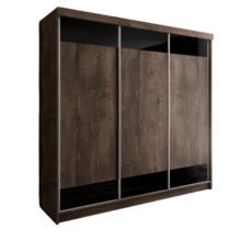 Kledingkast eiken zwart 250 cm