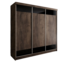 Maxy-shop Kledingkast donker eiken zwart 250 cm
