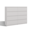 Maxy-shop Ladekast  wit  120 cm 8 lades