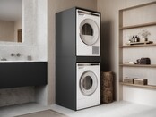 Wasmachine/wasdroger kast om de droger boven de wasmachine te plaatsen antraciet