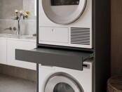 Wasmachine/wasdroger kast om de droger boven de wasmachine te plaatsen antraciet
