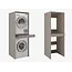 Maxy-shop Wasmachine/wasdroger kast om de droger boven de wasmachine te plaatsen taupe