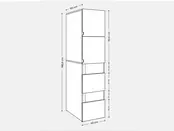 Wasmachine/wasdroger kast met lade en zij kast