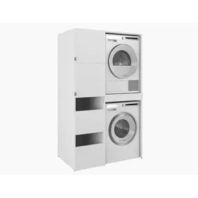 Wasmachine/wasdroger kast  met zij kast