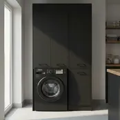 Wasmachinekast met Wasmand en 5 Legplanken