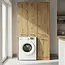 Wasmachinekast met Wasmand en 5 Legplanken  eiken