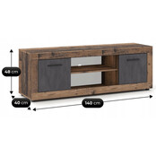 Tv meubel 140 cm donker oud eiken