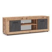 Tv meubel 140 cm licht eiken antraciet