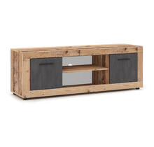 Tv meubel 140 cm licht eiken antraciet