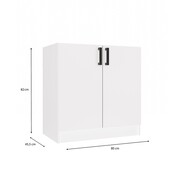 Keukenkastje wit voor spoelbak 80 cm