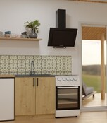 Keukenkastje eiken voor spoelbak 80 cm