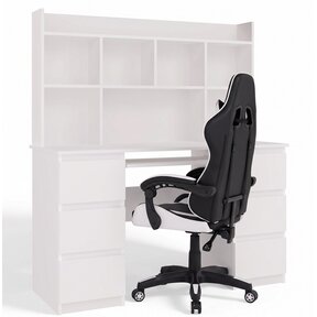 Bureau met bureaustoel wit