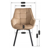 Eetkamerstoel Luna set van 4 beige