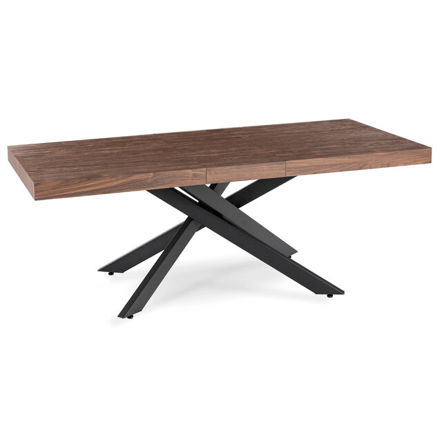 Eetkamertafel Hampton uitschuifbaar walnoot kleur