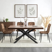 Eetkamertafel Hampton uitschuifbaar walnoot kleur