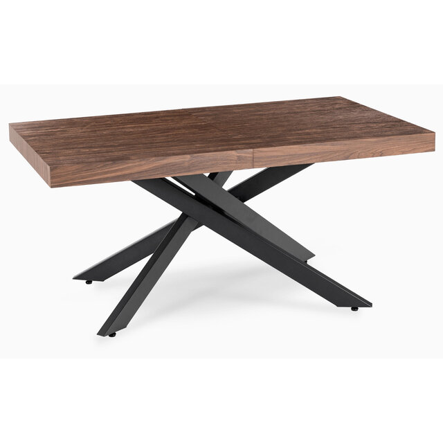 Eetkamertafel Hampton uitschuifbaar walnoot kleur