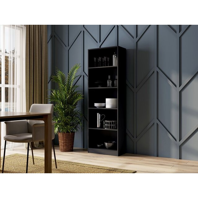 Boekenkast  zwart 60 cm breed
