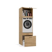 Wasmachine of wasdroger kast XL met 2 lades eiken