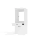 Wasmachine of wasdroger kast met 2 lades wit