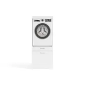 Wasmachine of wasdroger kast met 2 lades wit