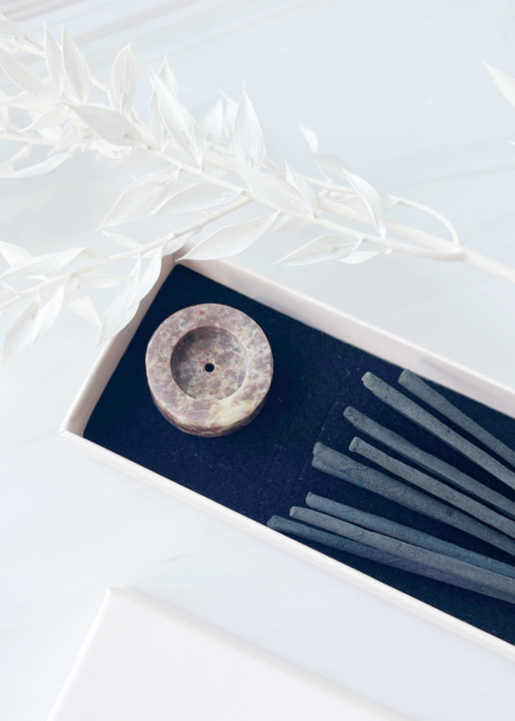 Rockstyle Wierook & Gemstone giftbox: Lavendel/Bergkristal