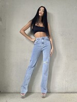 Redial extra long straight jeans ripped