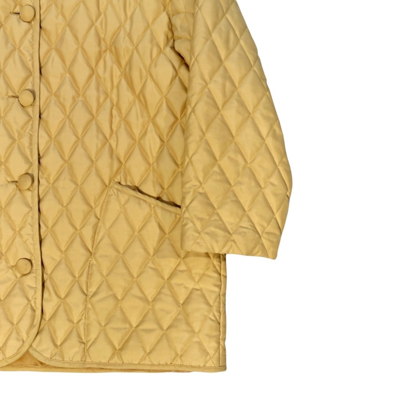 Vintage Vintage gewatteerde jas licht geel size XL