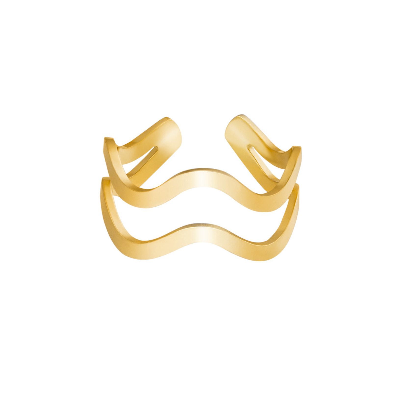 Jewelry Curvy ring gold one size