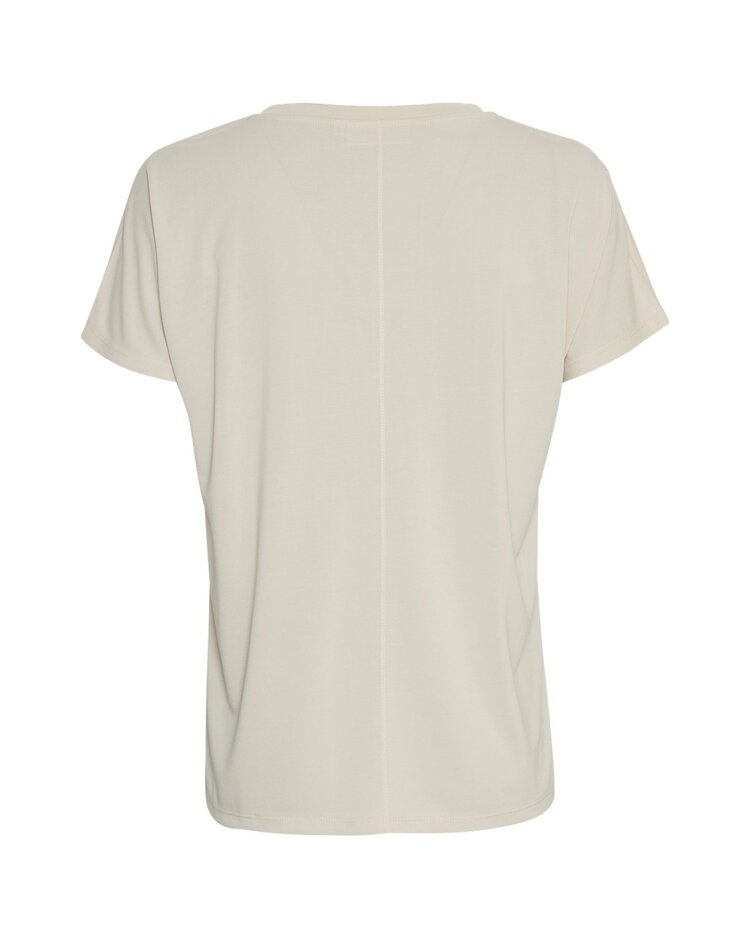 Moss Copenhagen frenya v-neck tee - oatmeel
