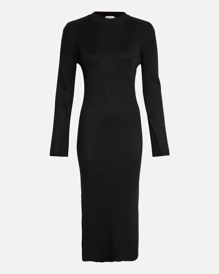 Moss Copenhagen Jenetta rib bodycon dress - black