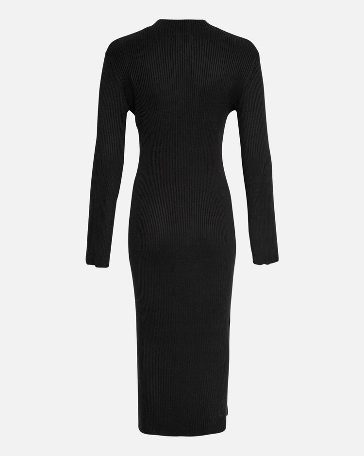 Moss Copenhagen Jenetta rib bodycon dress - black